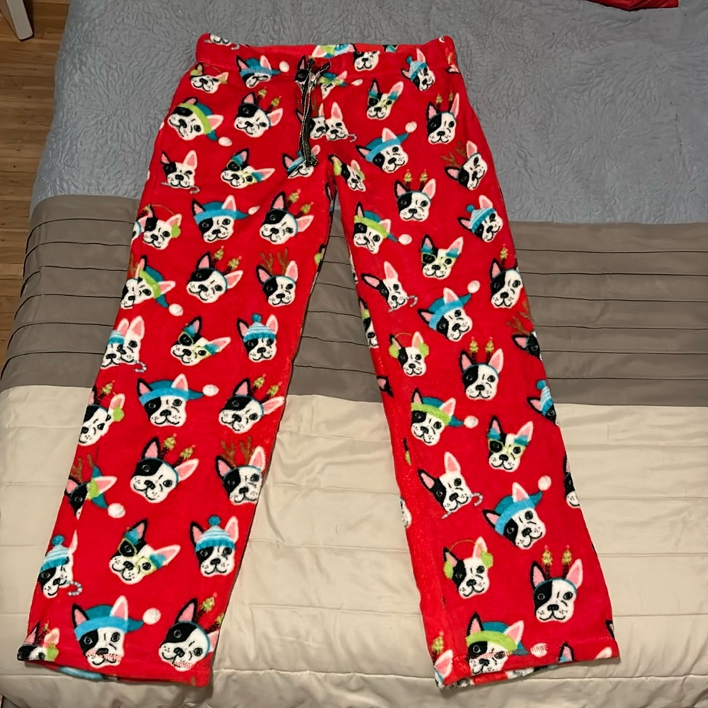 Boston terrier fuzzy pajamas